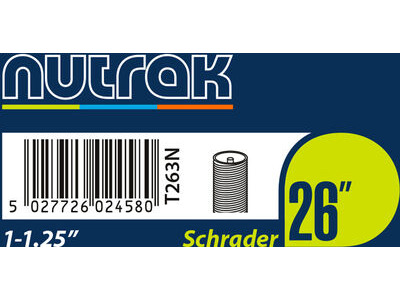 NUTRAK 26 x 1 - 1.25 inch Schraeder inner tube