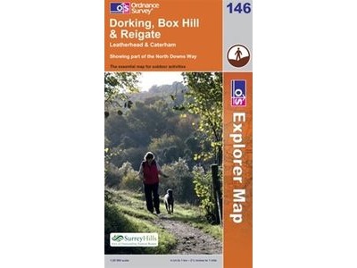 ORDINANCE SURVEY Explorer Map  146 Dorking, Boxhill and Reigate click to zoom image