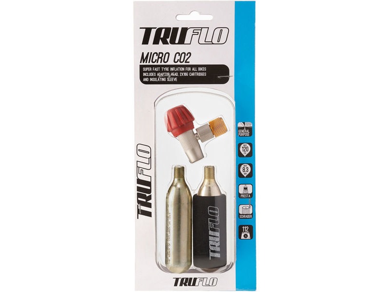 TRUFLO Micro CO2 pump including 2 x 16 g cartridges, click to zoom image