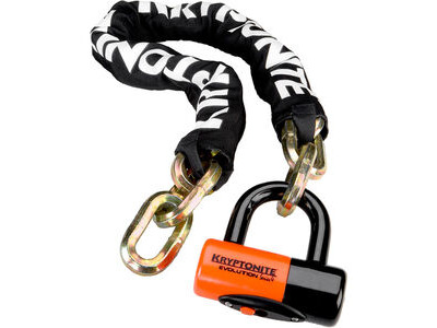 KRYPTONITE New York Chain (12 mm/100 cm) - with Ev Series 4 Disc Lock 14mm Sold Secure Gold