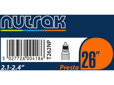 NUTRAK 26 x 2.1 - 2.4 inch Presta inner tube