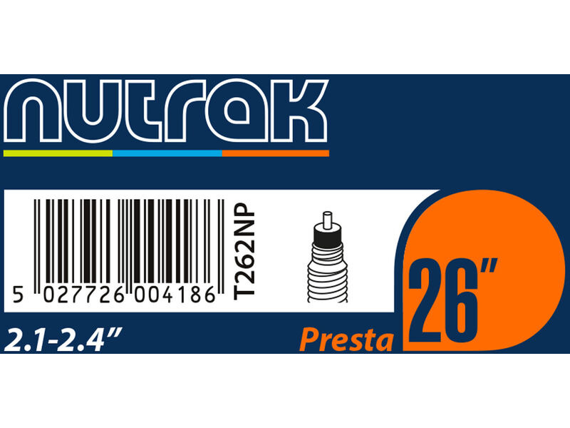 NUTRAK 26 x 2.1 - 2.4 inch Presta inner tube click to zoom image