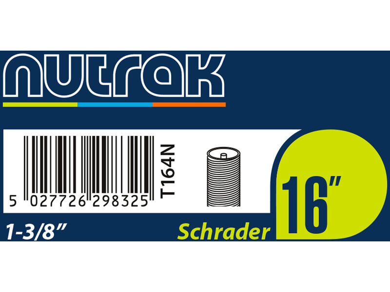 NUTRAK 16 x 1 3/8 inch Schrader inner tube click to zoom image