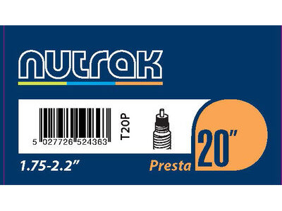 NUTRAK 20 x 1.75 - 2.125 inch Presta inner tube