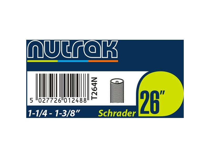 NUTRAK 26 x 1-1/4 - 1-3/8 inch Schrader inner tube click to zoom image
