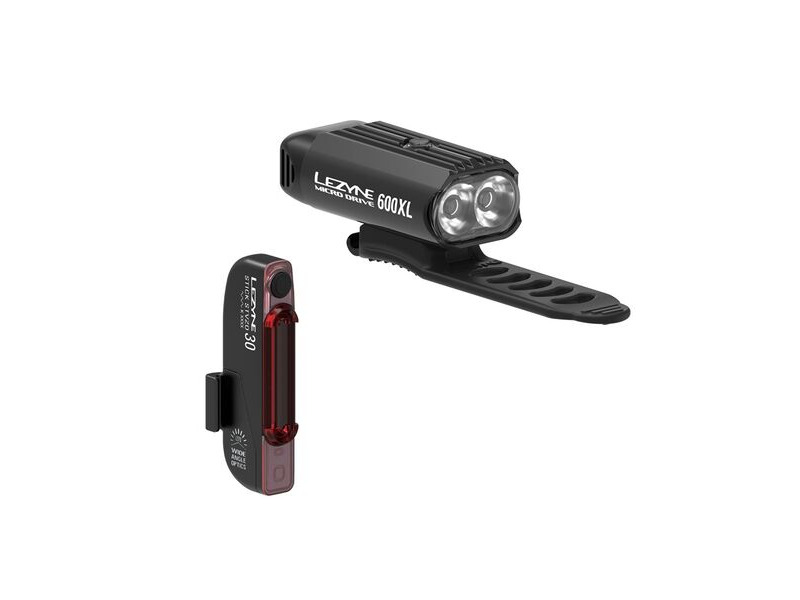 LEZYNE Mini Drive 600XL | Stick Drive LED Light Pair click to zoom image