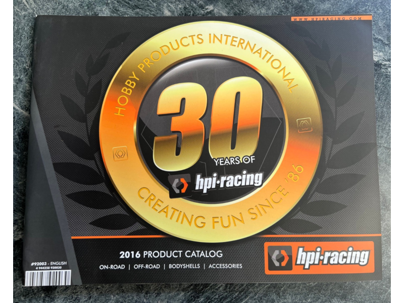 HPI RACING 2016 30 Years Anniversary Product Catalogue - ENGLISH 92003 click to zoom image