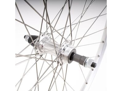 M PART WHEELS Hybrid Rear Solid Axle Screw On Wheel silver 700c click to zoom image