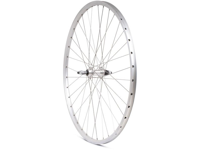 M PART WHEELS Hybrid Rear Solid Axle Screw On Wheel silver 700c click to zoom image