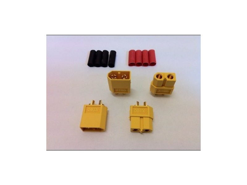 LOGIC RC XT60 Connector Set w/HS 2 pairs click to zoom image