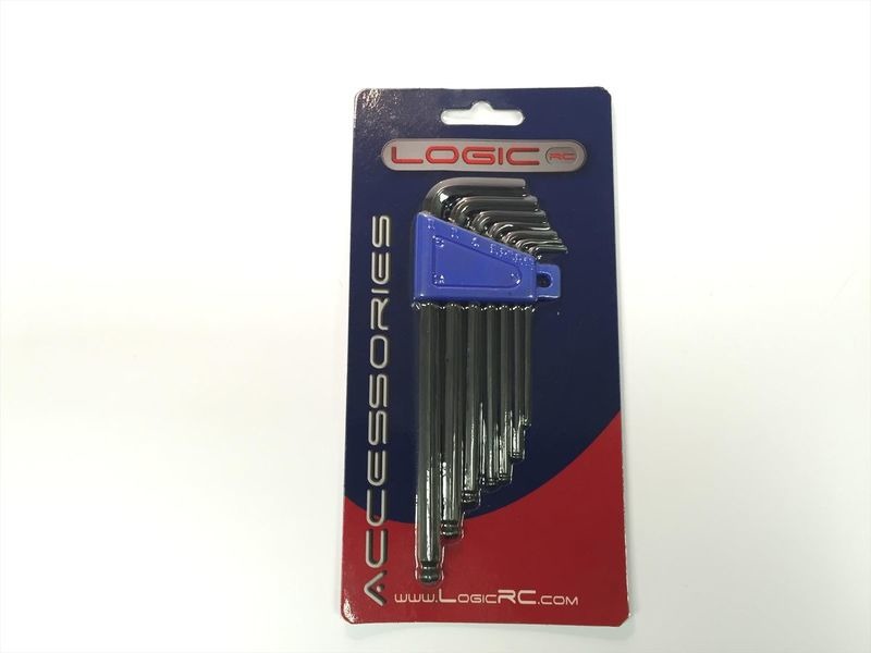 LOGIC RC 7pc Hex Ball Wrench Set - 1.5 to 6mm click to zoom image