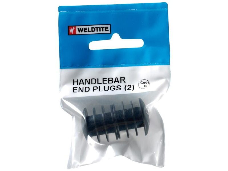 WELDTITE HANDLEBAR END PLUG BLACK (PAIR) click to zoom image