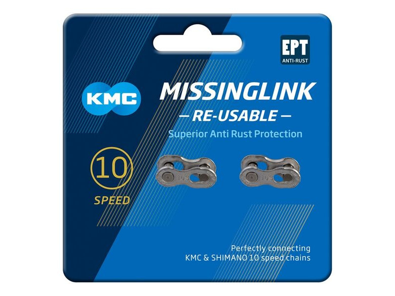 KMC CHAINS MISSING LINK 10spd Antirust Re-Useable click to zoom image
