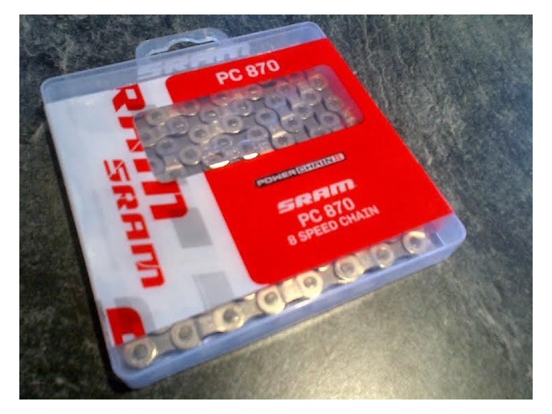 SRAM PC870 7/8spd Chain Silver/Grey (114 Links) click to zoom image