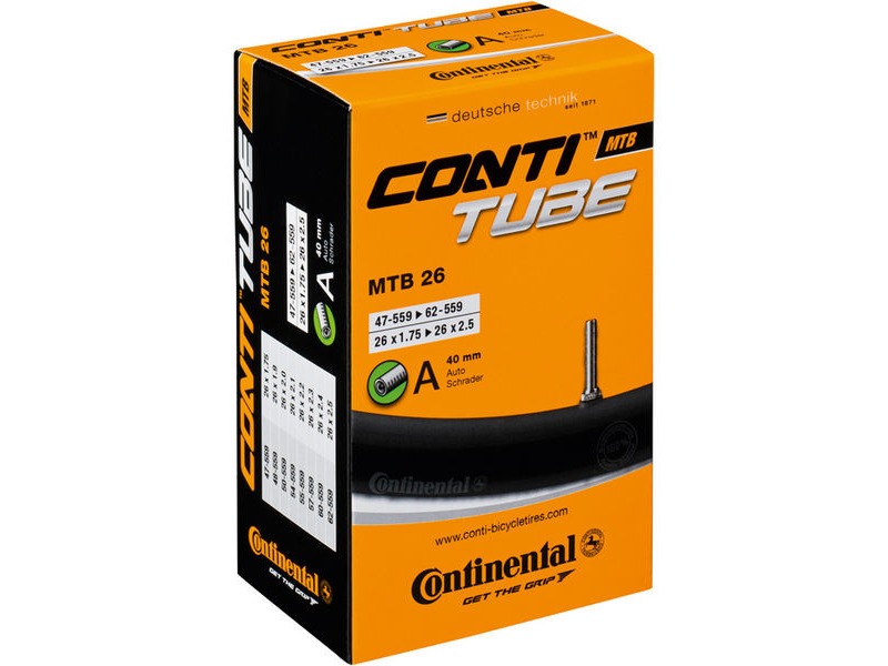 CONTINENTAL MTB 26 X 1.75 - 2.5 inch inner tube click to zoom image