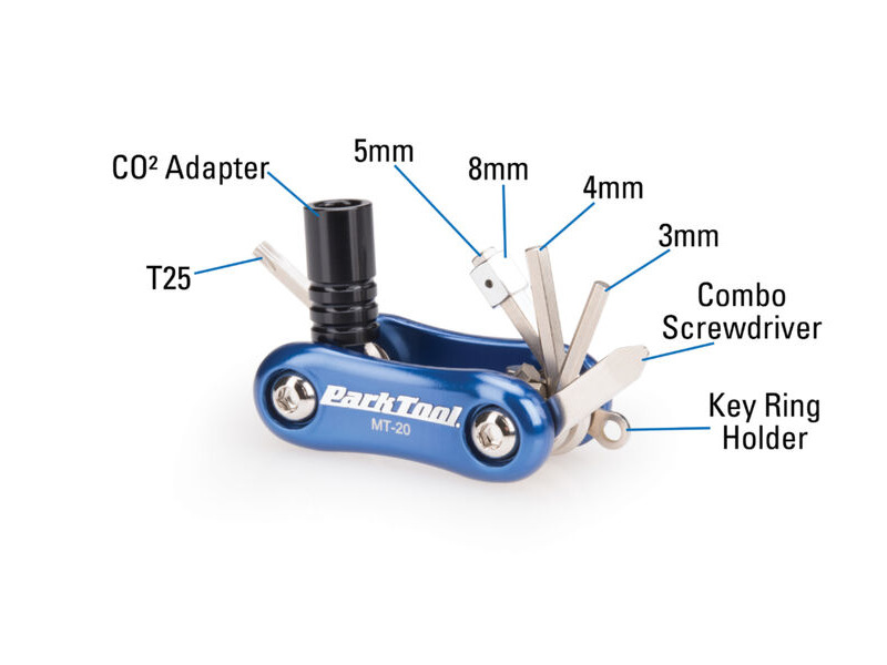 PARK TOOL MT-20 Mini Fold Up Multi -Tool click to zoom image