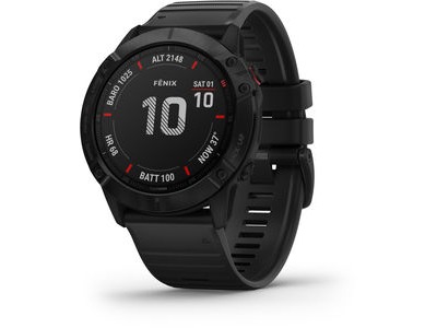 GARMIN Fenix 6X Pro GPS Watch - Black with Black Band