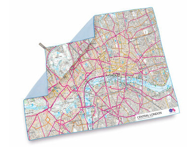 LIFEVENTURE SoftFibre OS Map Towel - Giant - Central London