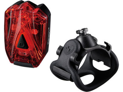 INFINI Lava super bright micro USB rear light with QR bracket black with red lens