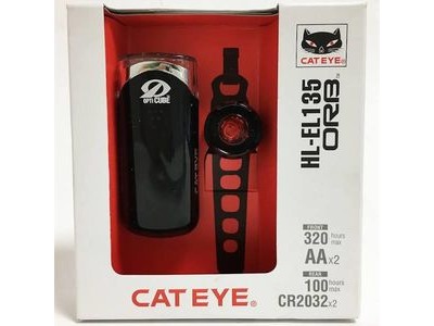 CATEYE EL135 & ORB Front & Rear Light Set click to zoom image