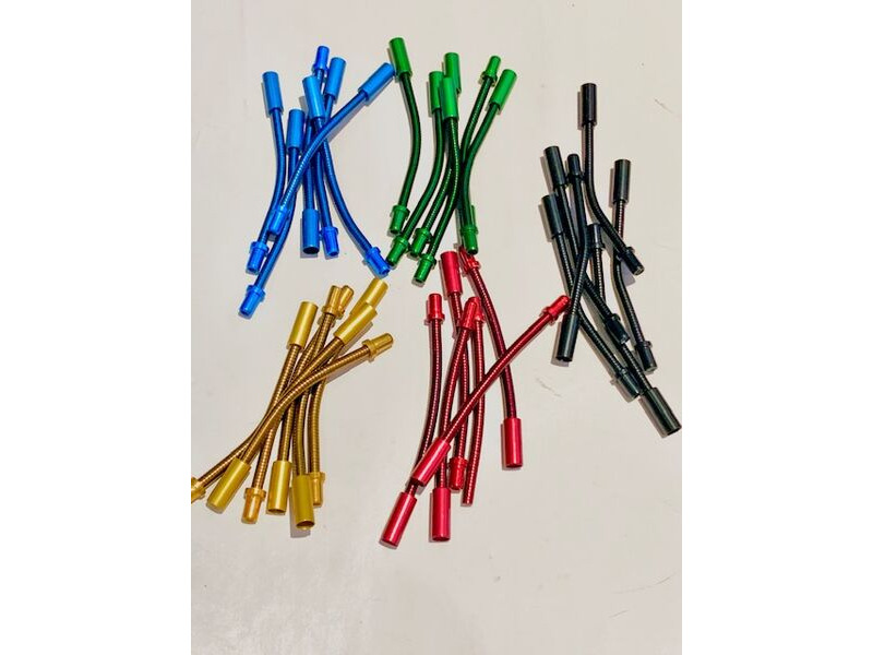 UNBRANDED 2 X Flexible V Brake Cable Lead Pipes  - Anodised Colours click to zoom image
