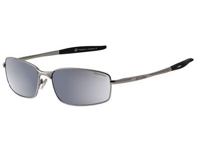 DIRTY DOG Goose Polarised Small Silver Frame/Grey Silver Mirror Polarised Lens  click to zoom image