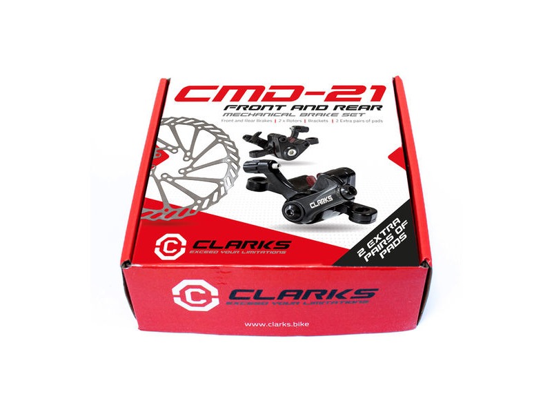 CLARKS CMD-21 Front & Rear Mechanical Disc Brake Set 160mm Rotors click to zoom image