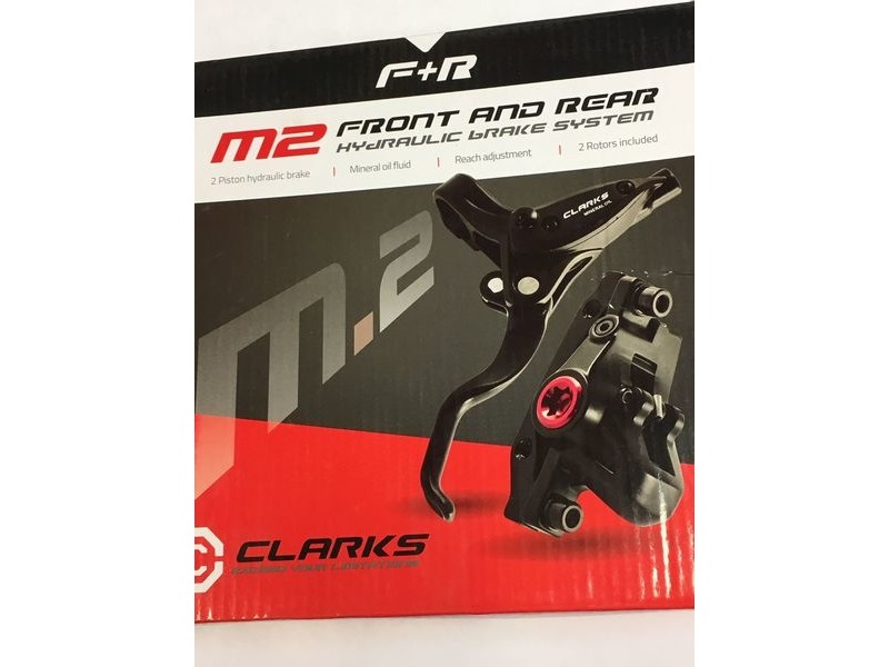 CLARKS M2 Front & Rear Hydraulic Disc Brake Set click to zoom image
