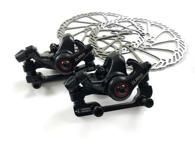 CLARKS CMD-23 Black Front & Rear Disc Brake Set with 160MM Rotors MTB and Hybrid