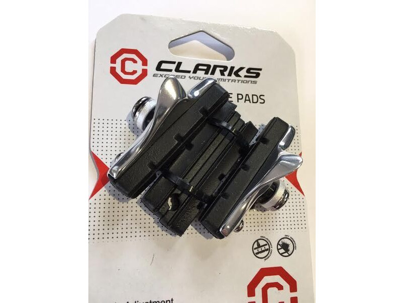 CLARKS Road Rim Brake Blocks Alloy holder & Extra inserts click to zoom image