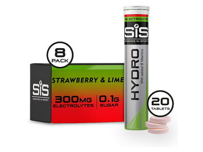 SCIENCE IN SPORT GO Hydro Tablet x 8 tubes  	Strawberry and Lime  click to zoom image